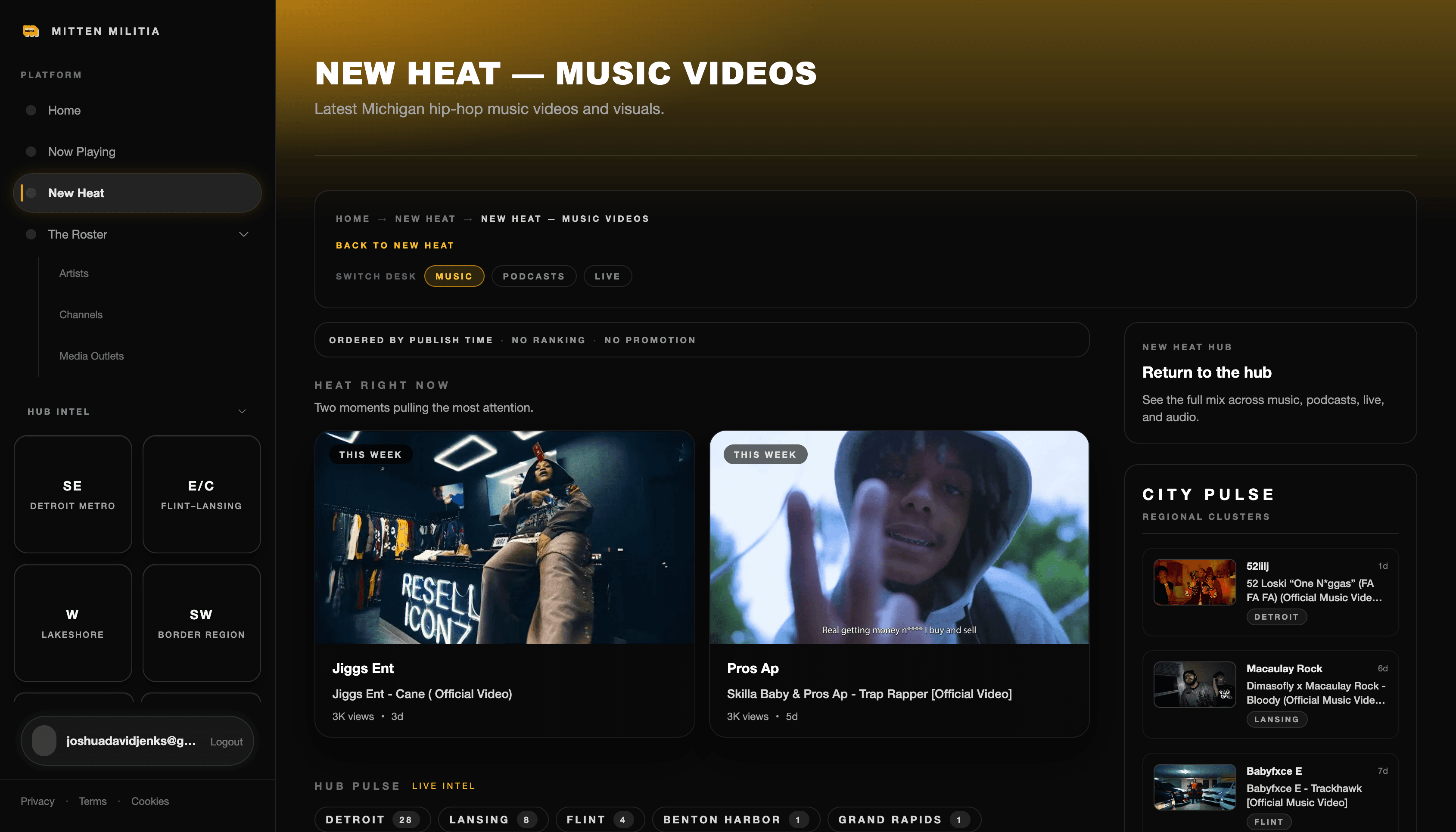 Mitten Militia dashboard built on DeadChannel
